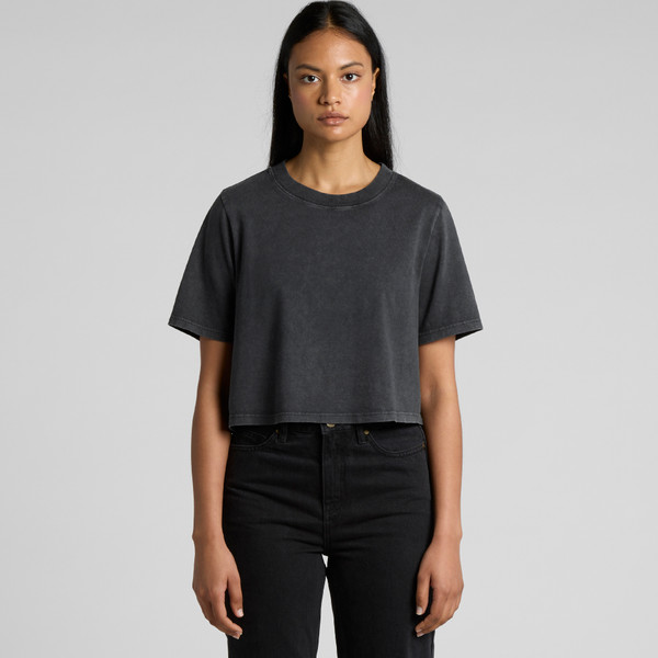 Dames Stone Wash Heavy Crop