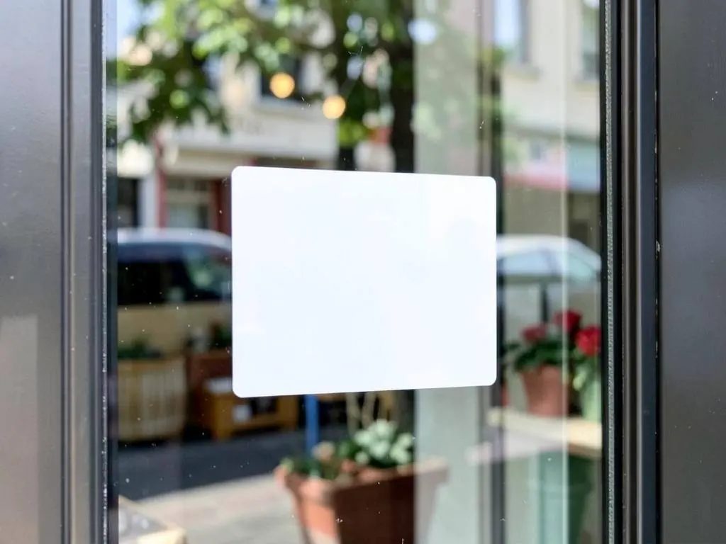 Deur- / openingstijdensticker — Openingstijden of huisregels op de deur