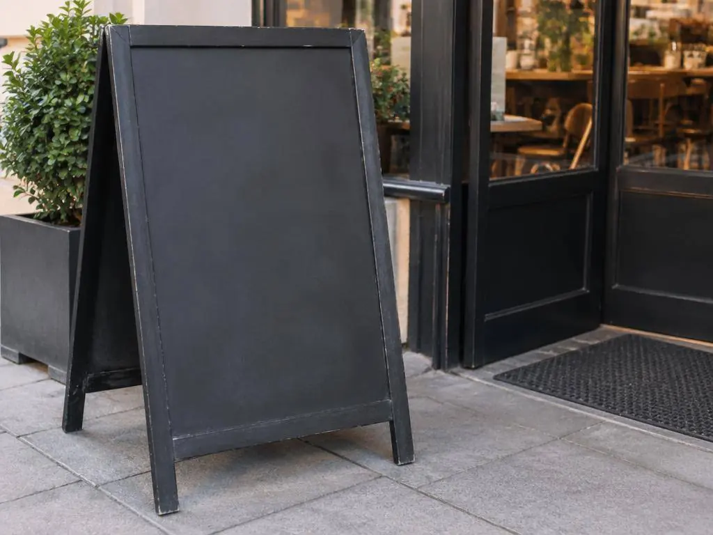 Menubord — Groot menubord voor bar, keuken of counter