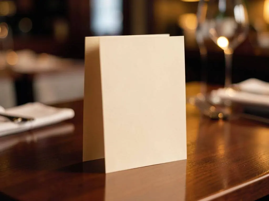 Enkel gevouwen menukaart — Gevouwen menukaart voor restaurant en bar