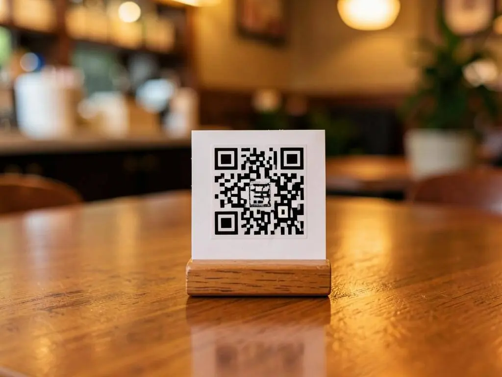 QR- / CTA-sticker — Sticker met QR-code die bezoekers doorstuurt