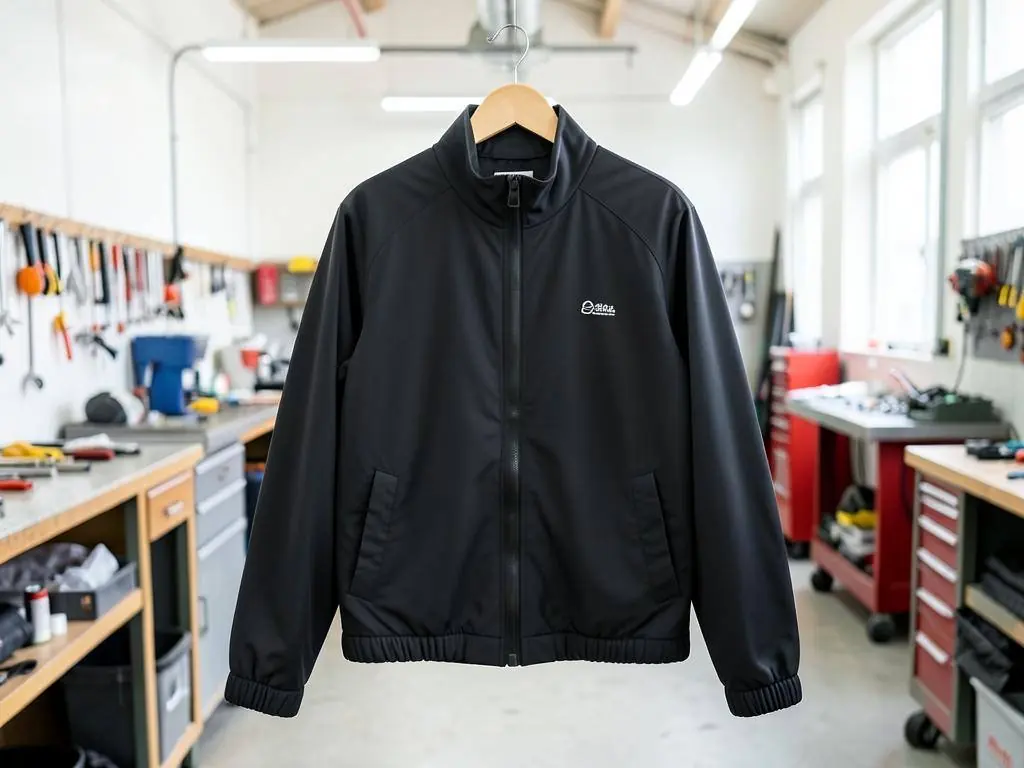 Softshell jas — Winddicht en waterafstotend, met logo op borst en rug