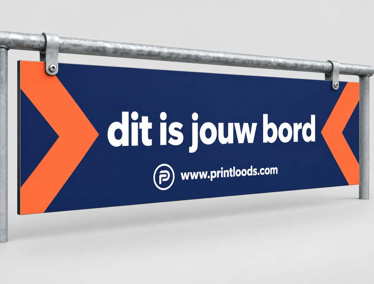Sportveldbord — Sponsorbord van 6 mm HPL — kant-en-klaar geleverd